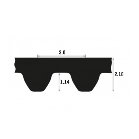 186 S3M 006 | PERFIL: STD-3M NºDENTES: 62 COMPRIMENTO Ld (mm):  186.00 LARGURA (mm): 6.00